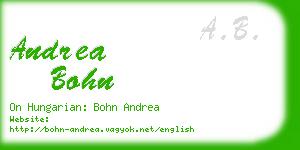 andrea bohn business card